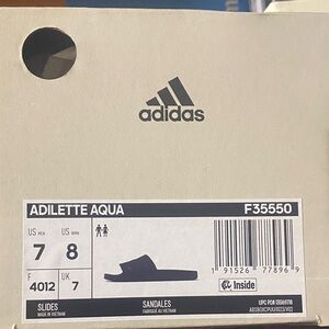 adidas Adilette Aqua Slides in Black